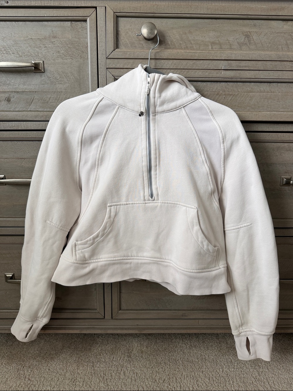 lululemon athletica Cream Half-Zip Hooded Sweatshirt